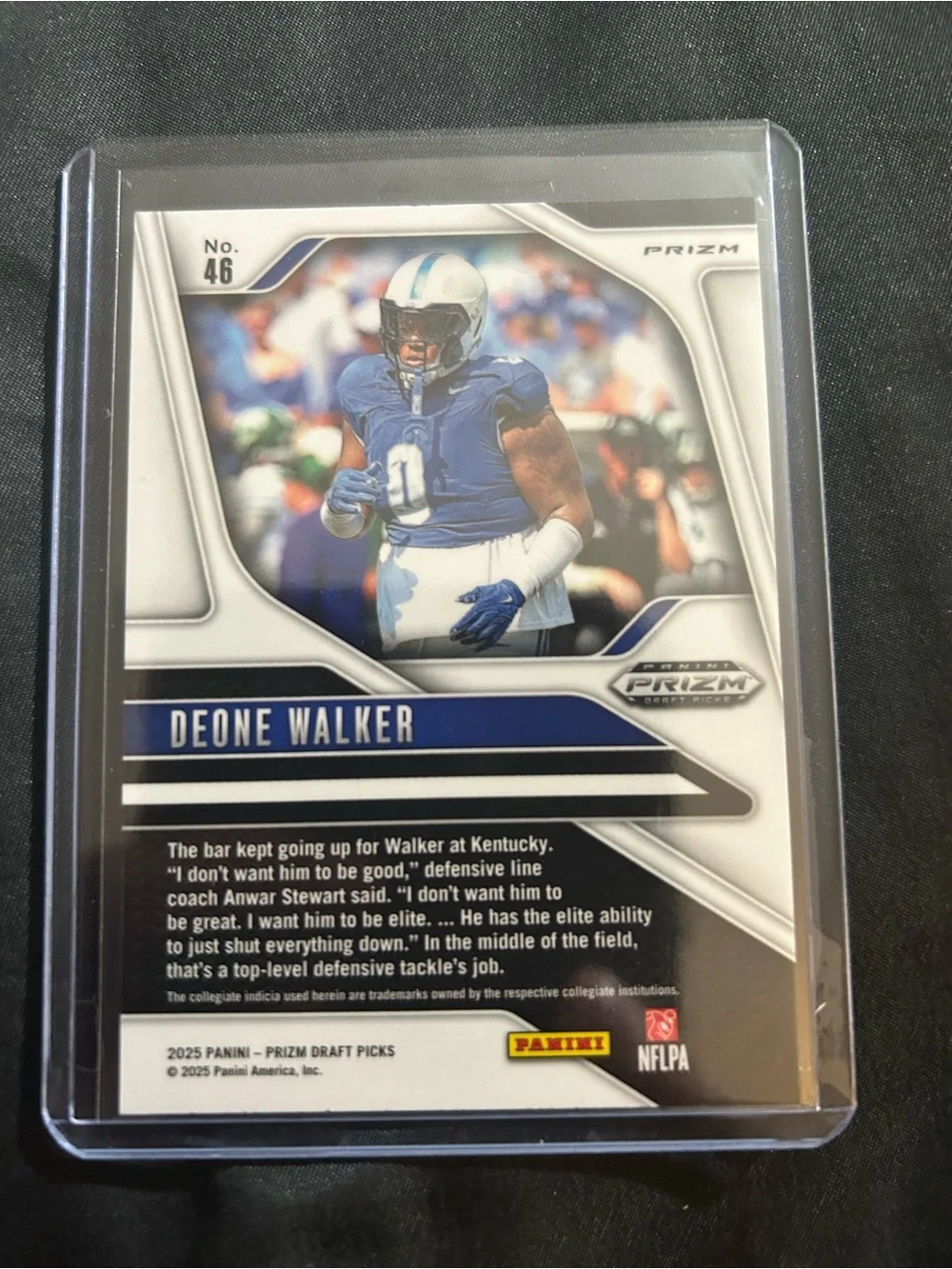 Panini Deone Walker Purple Prizm Football Card